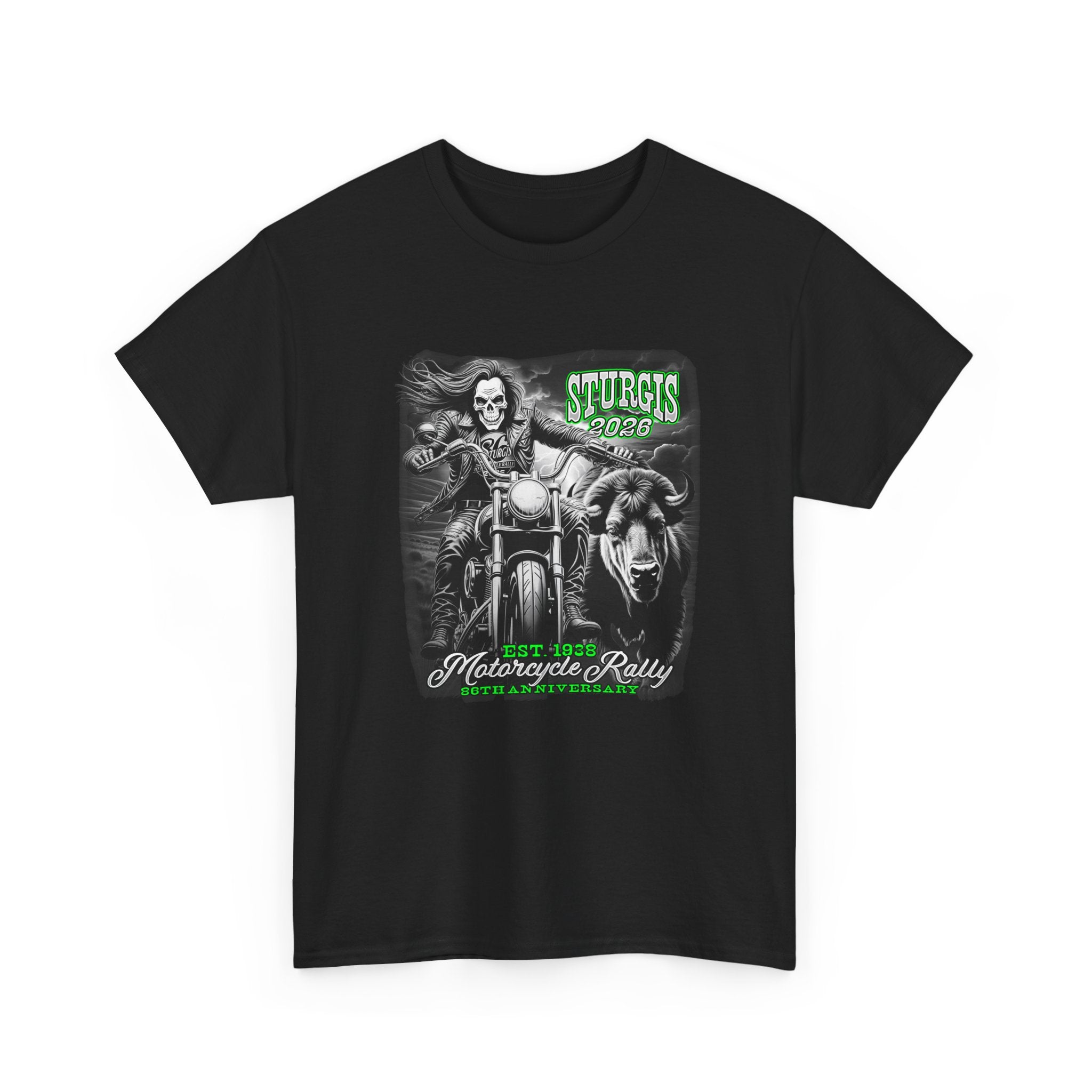 2026 Sturgis Motorcycle Rally No.1 Skull Chaser Mens Black T-Shirt GMX