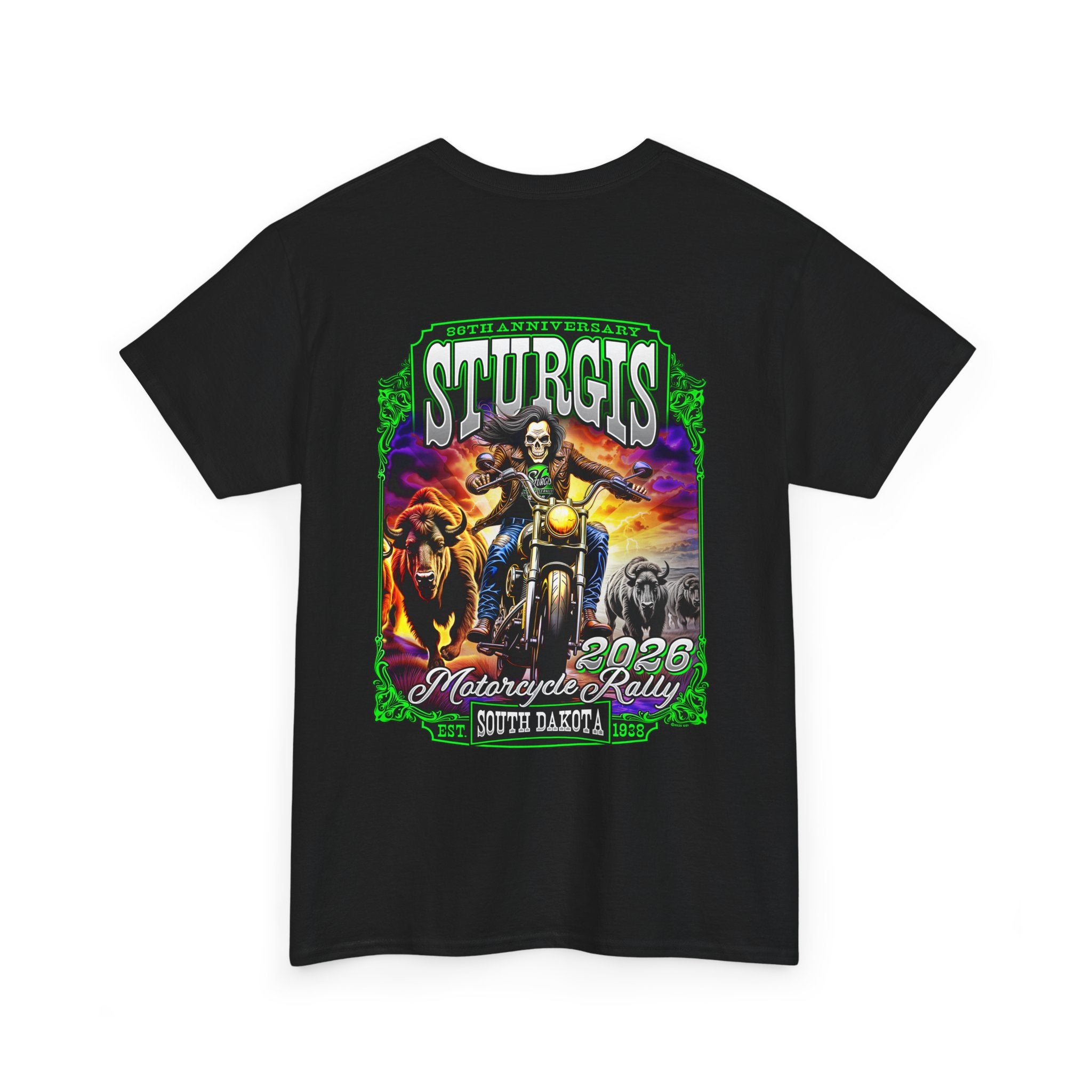 2026 Sturgis Motorcycle Rally No.1 Skull Chaser Mens Black T-Shirt GMX