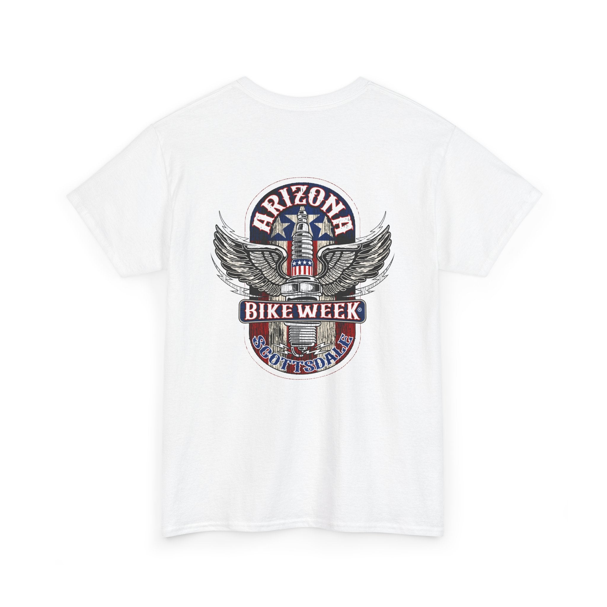 Arizona Bike Week Spark Plug Classic Men's White T-Shirt GMX – Hot