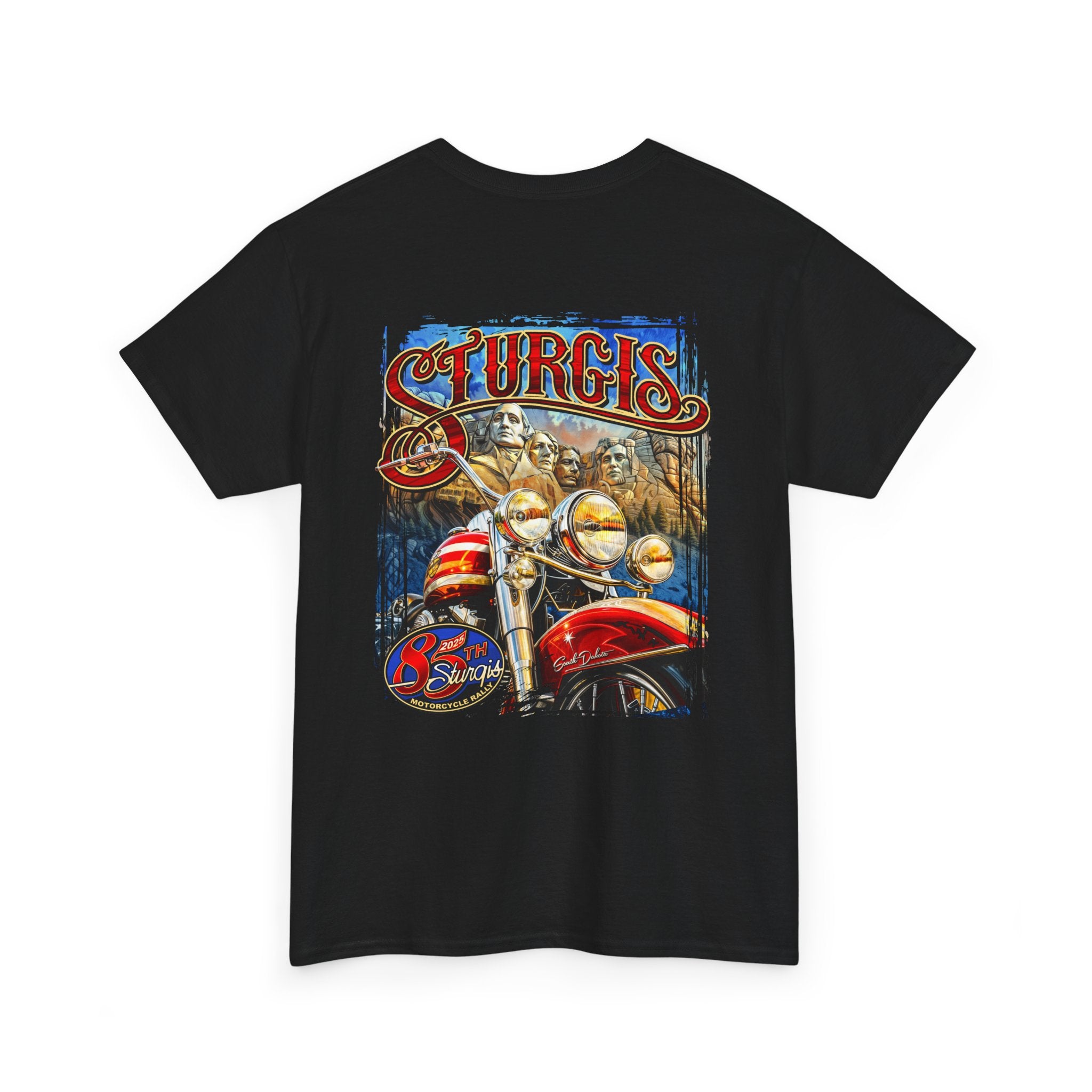 2025 Sturgis Motorcycle Rally Rushmore Mens Black T-Shirt GMX