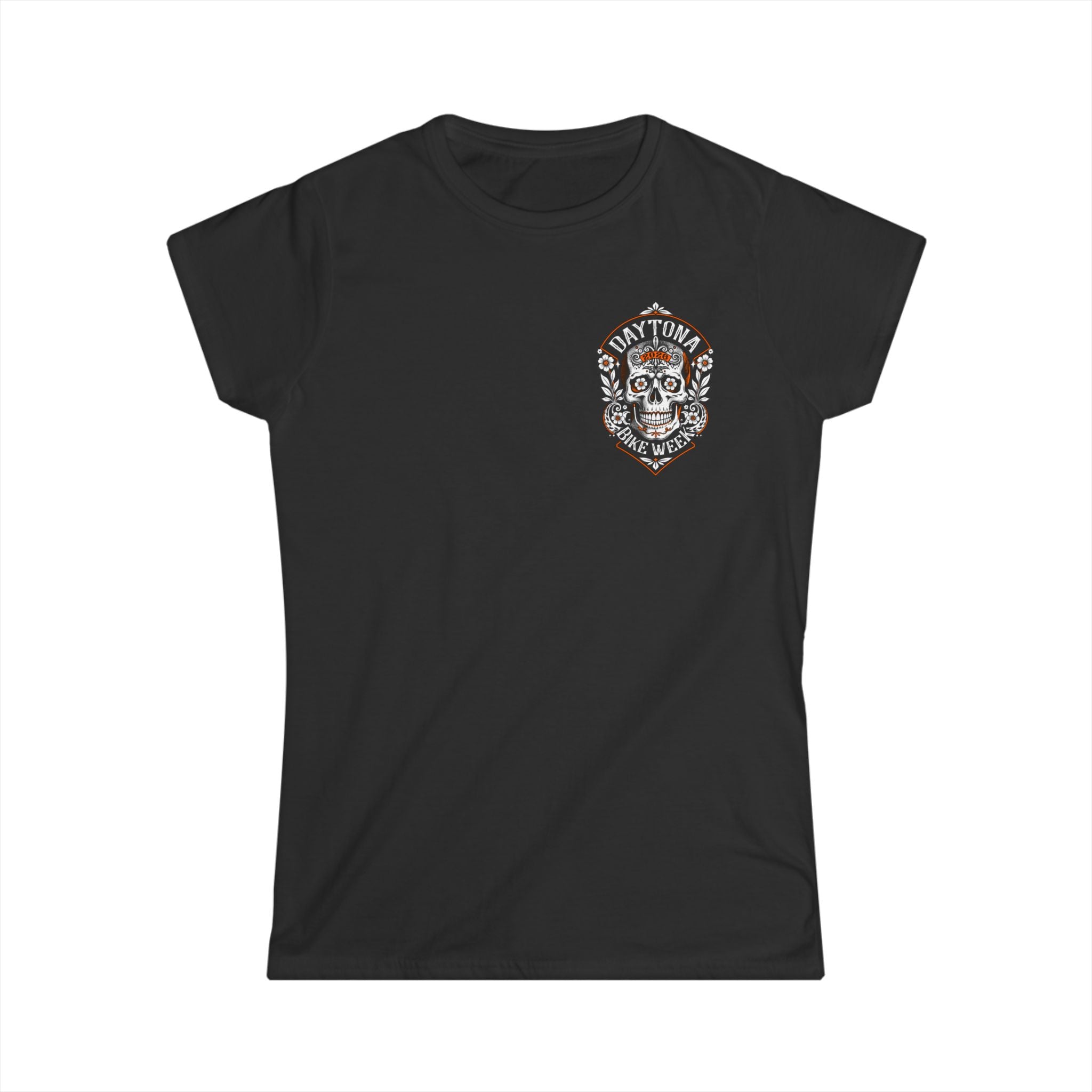 Daytona 2026 Sugar Skull Ladies Black T-Shirt
