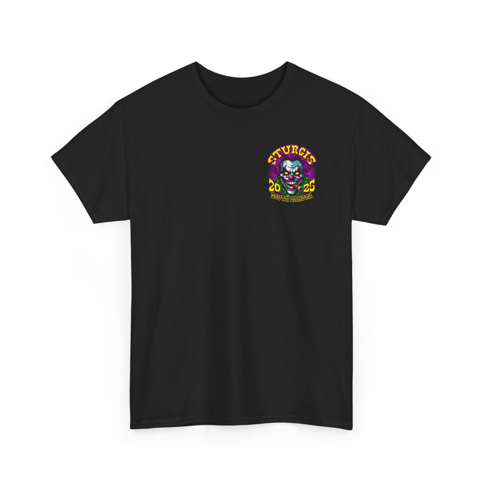 2025 Sturgis Motorcycle Rally Crazy Clown Mens Black T-shirt GMX
