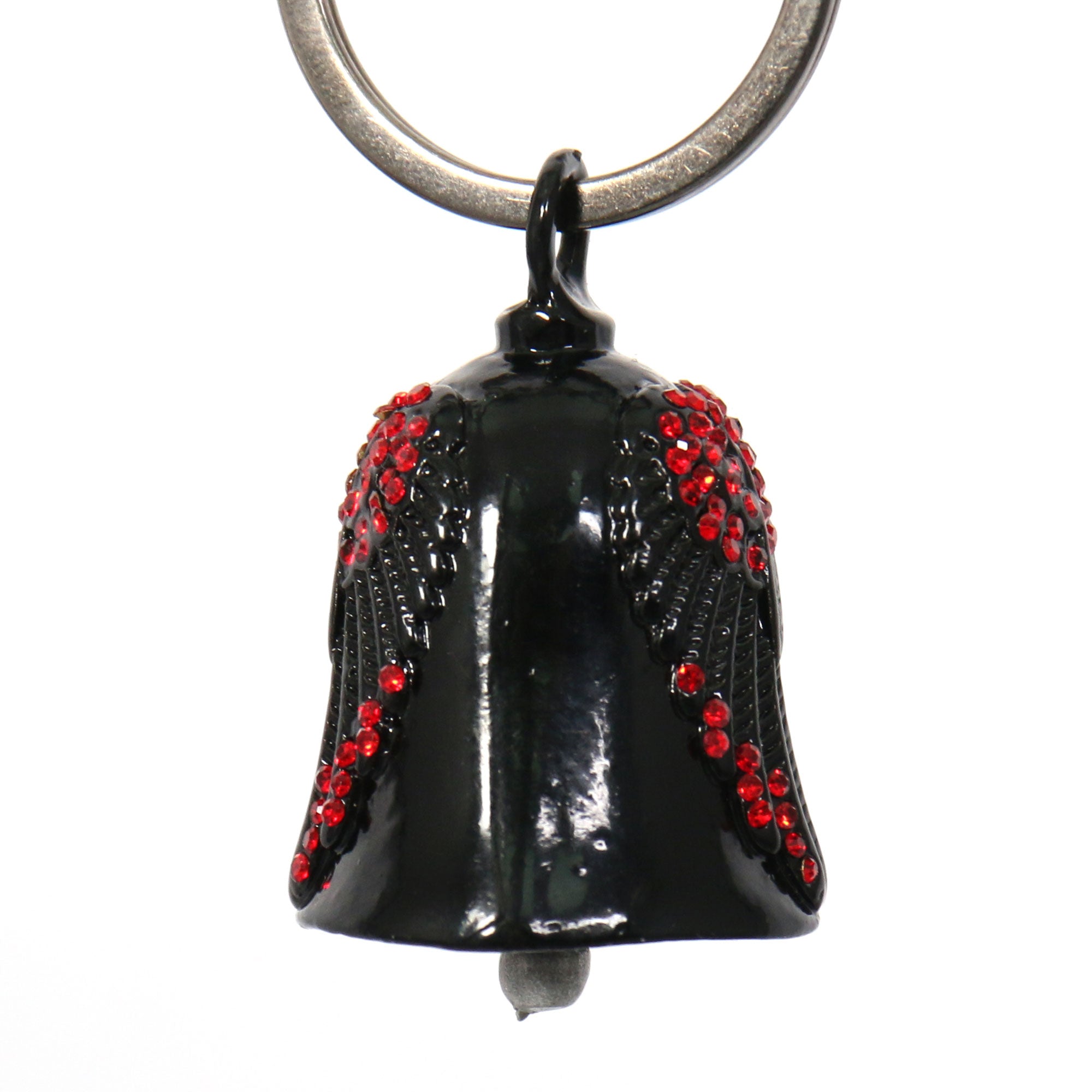 Hot Leathers Angel Wings Red Stones Bell BEM1005
