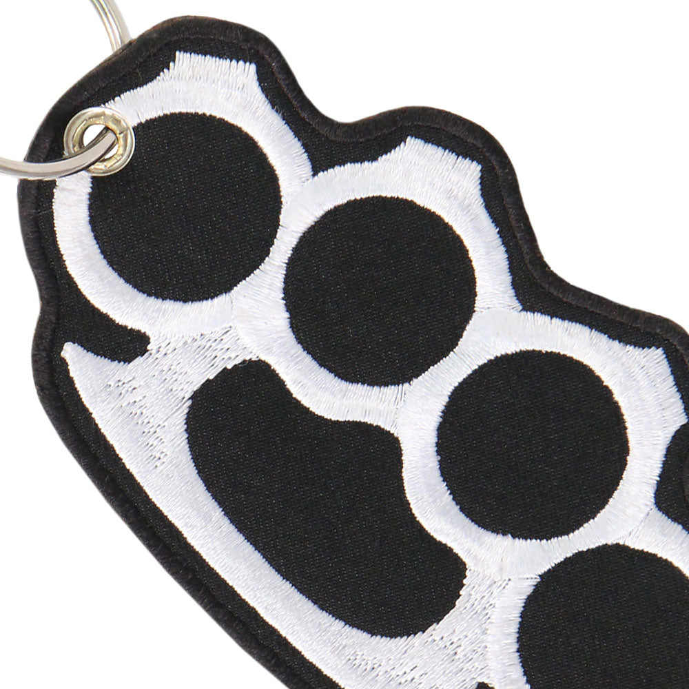 Hot Leathers KCH1029 Brass Knuckles Embroidered Key Chain