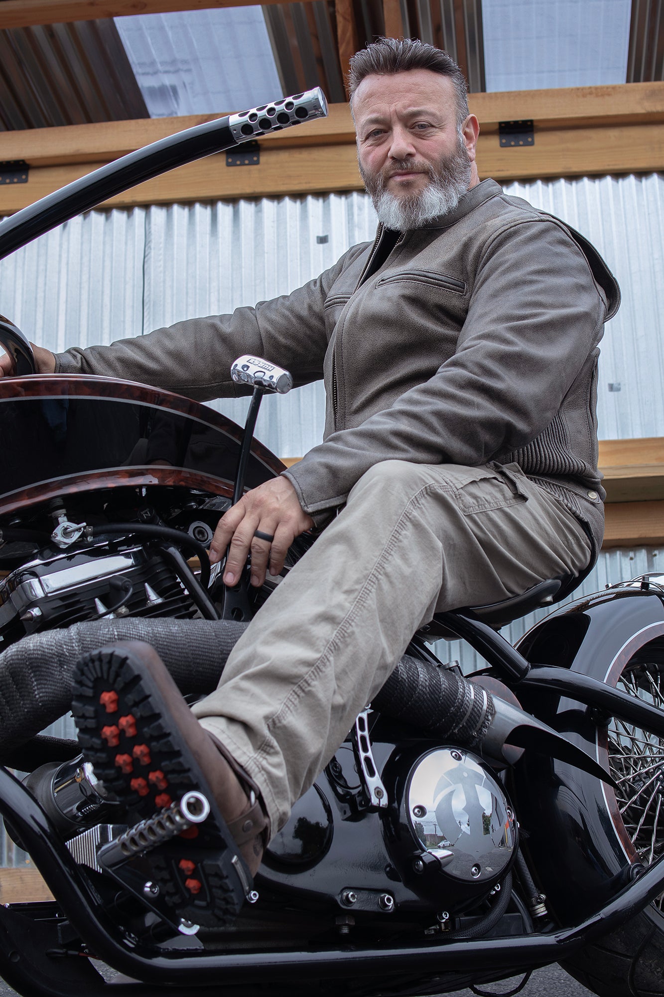 Milwaukee Leather MLM1503 Men's Distressed Brown Racer Motorcycle Vented Leather Rider Jacket