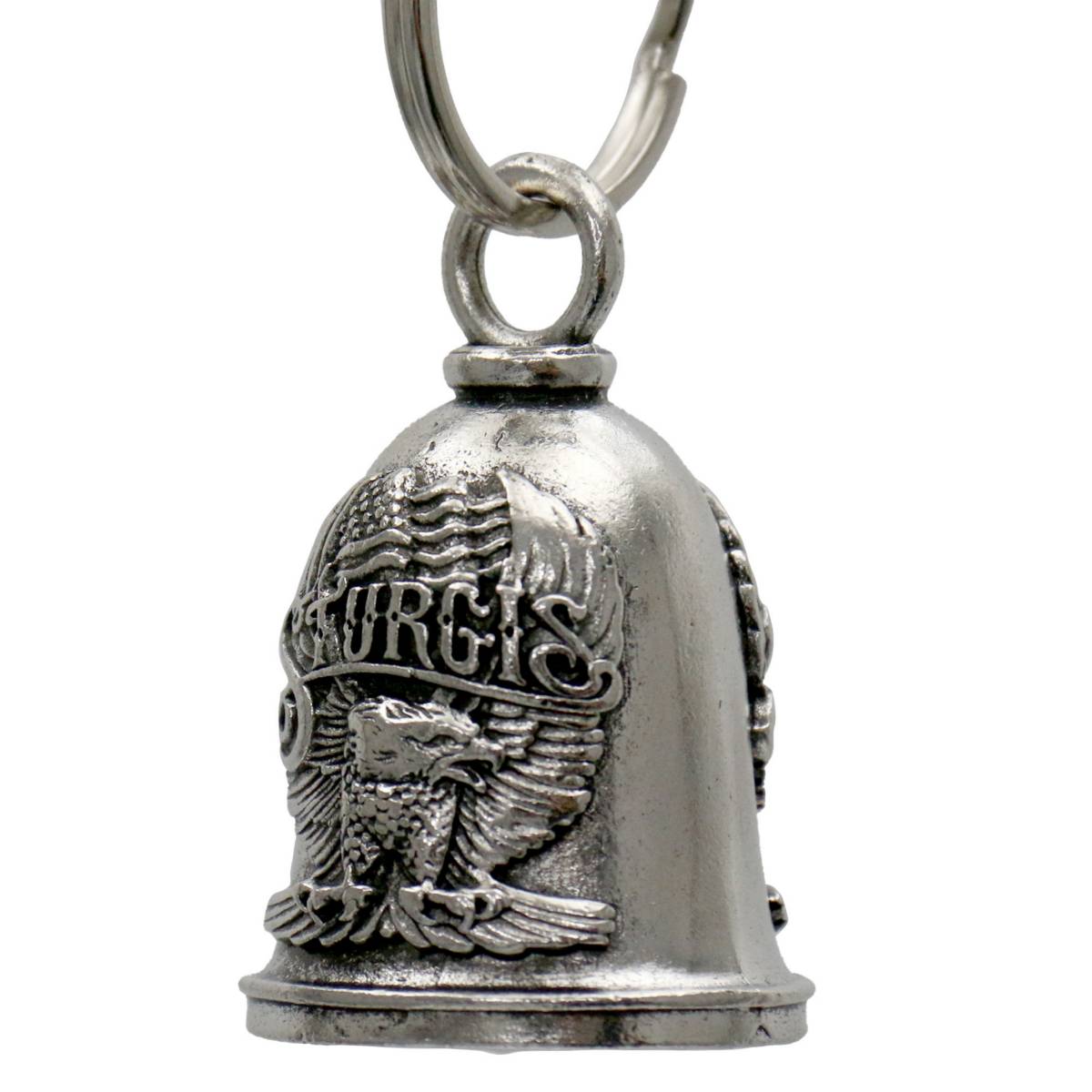 Milwaukee Leather MLB9144 Sturgis Upwing Motorcycle Good Luck Bell w/ Key Ring-Key Chain Accessory for Bikers