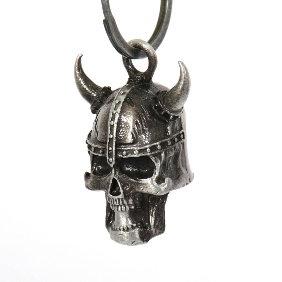 Milwaukee Leather MLB9029 'Viking Skull with Black Eyes' Motorcycle Good Luck Bell