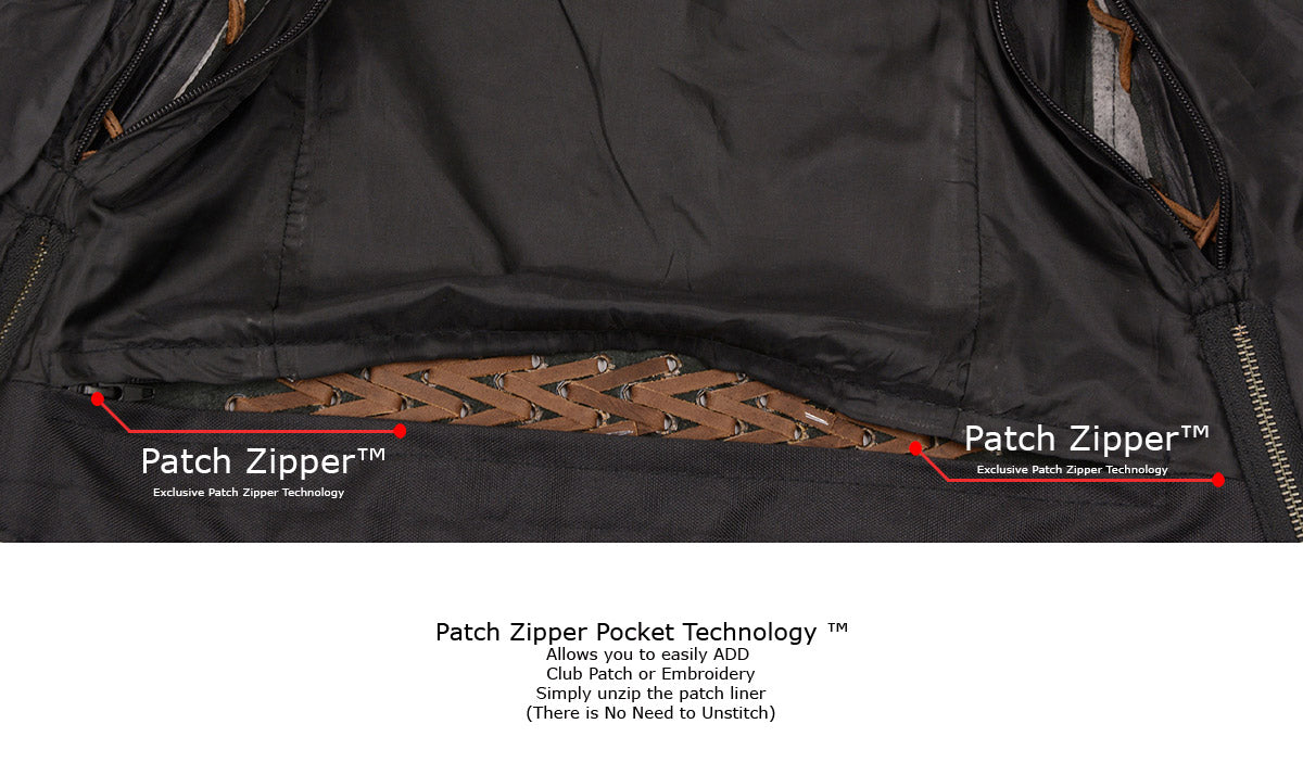 Milwaukee Leather MLL4509 Women's 'Smoocher' Vintage Two Tone Crazy Horse Brown and Black Leather Club Style Motorcycle Vest