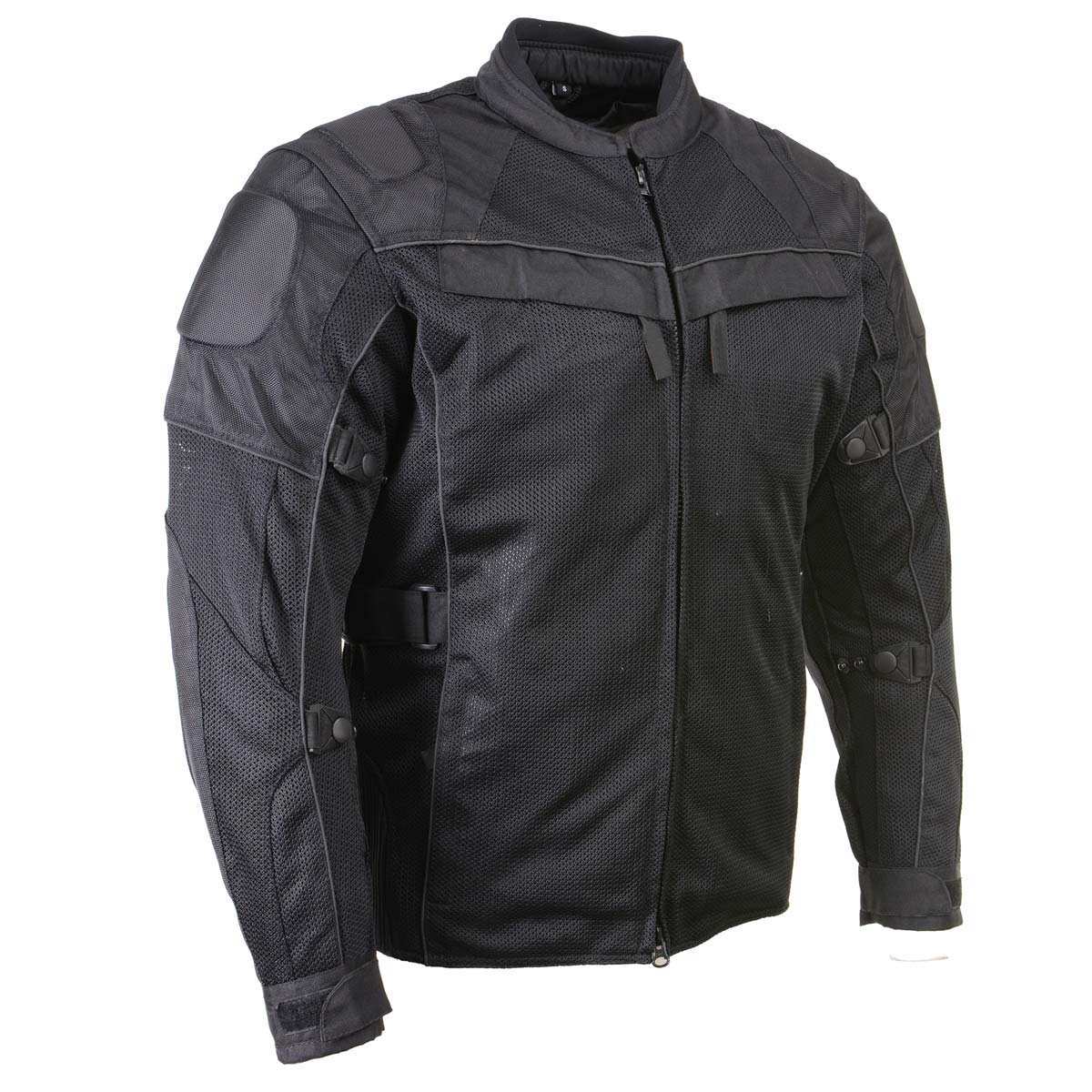 Milwaukee Leather Men's Shadow Black Textile Motorcycle Jacket w