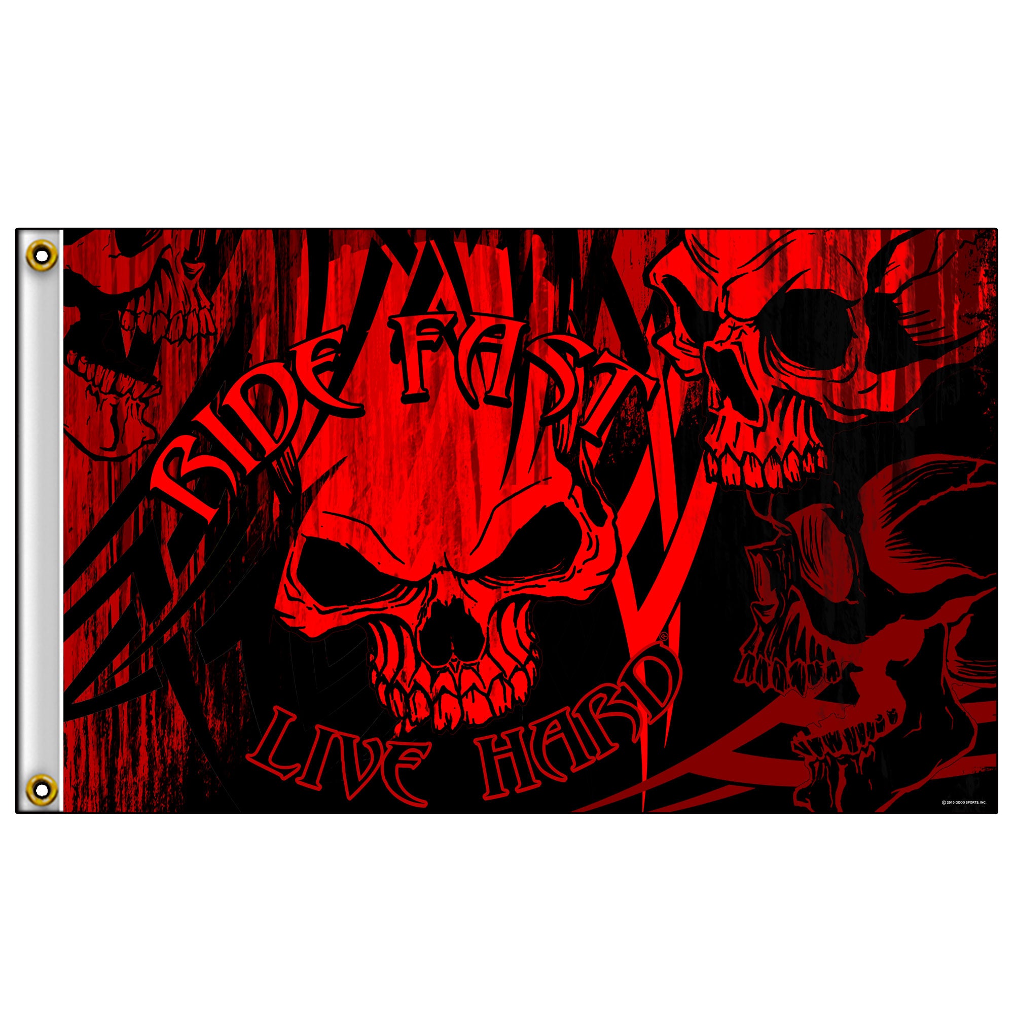 Hot Leathers FGA1082 Over The Top Skulls Flag