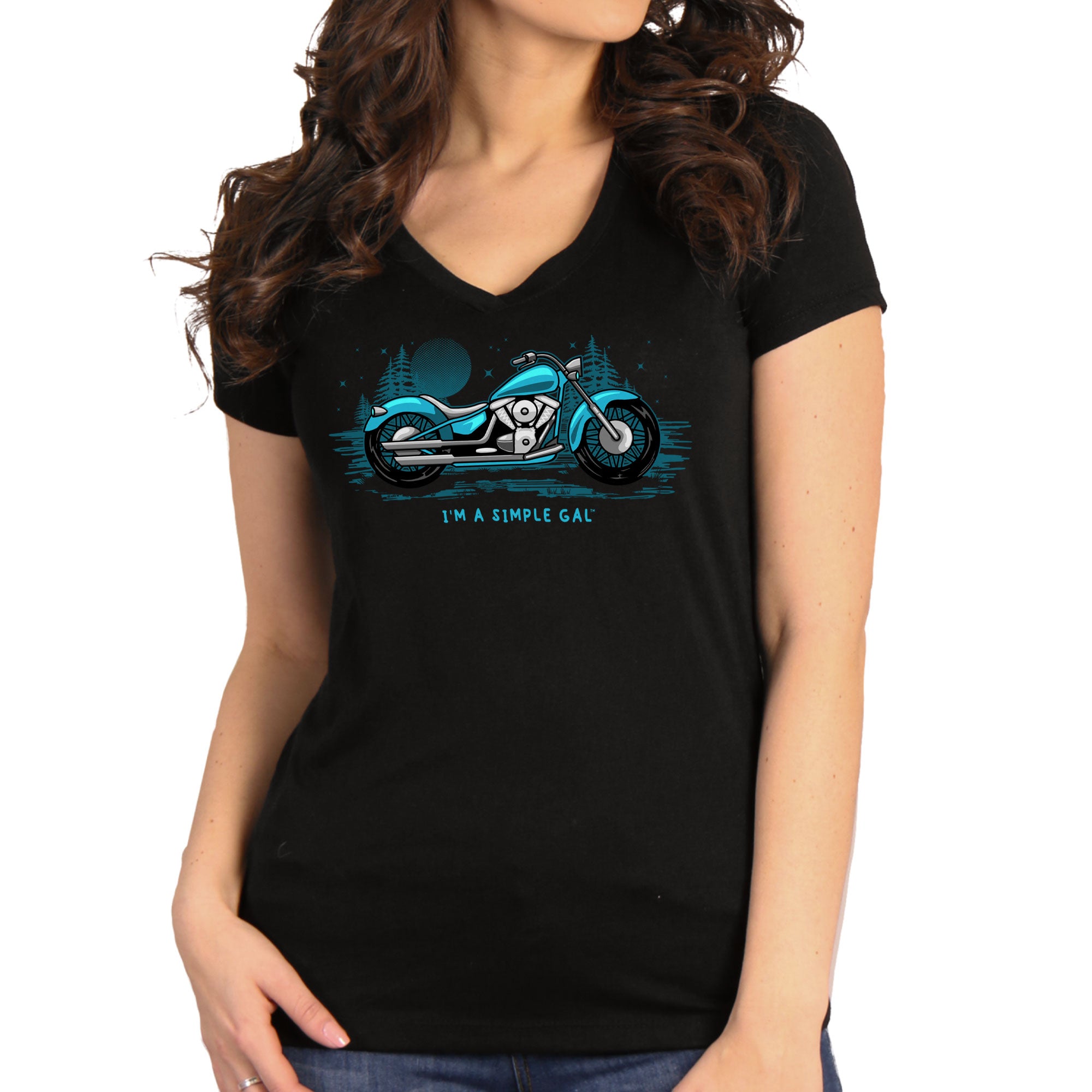 Hot Leathers Black Short Sleeve Simple Gal Ladies T-shirt