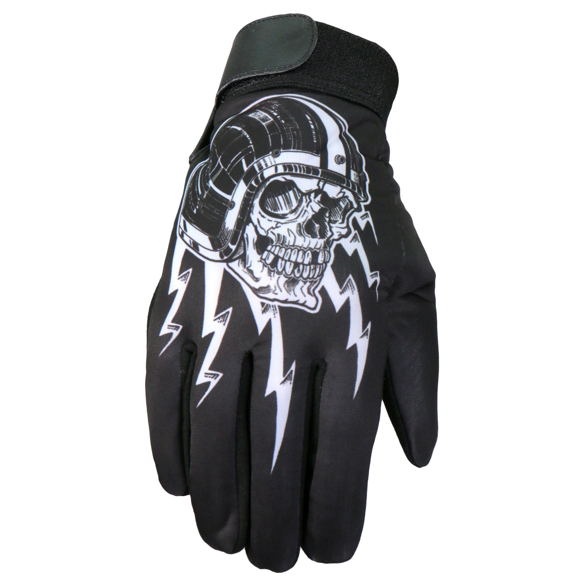 skull handschuhe Hot Leathers Glove Sublimated 3/4 Skull