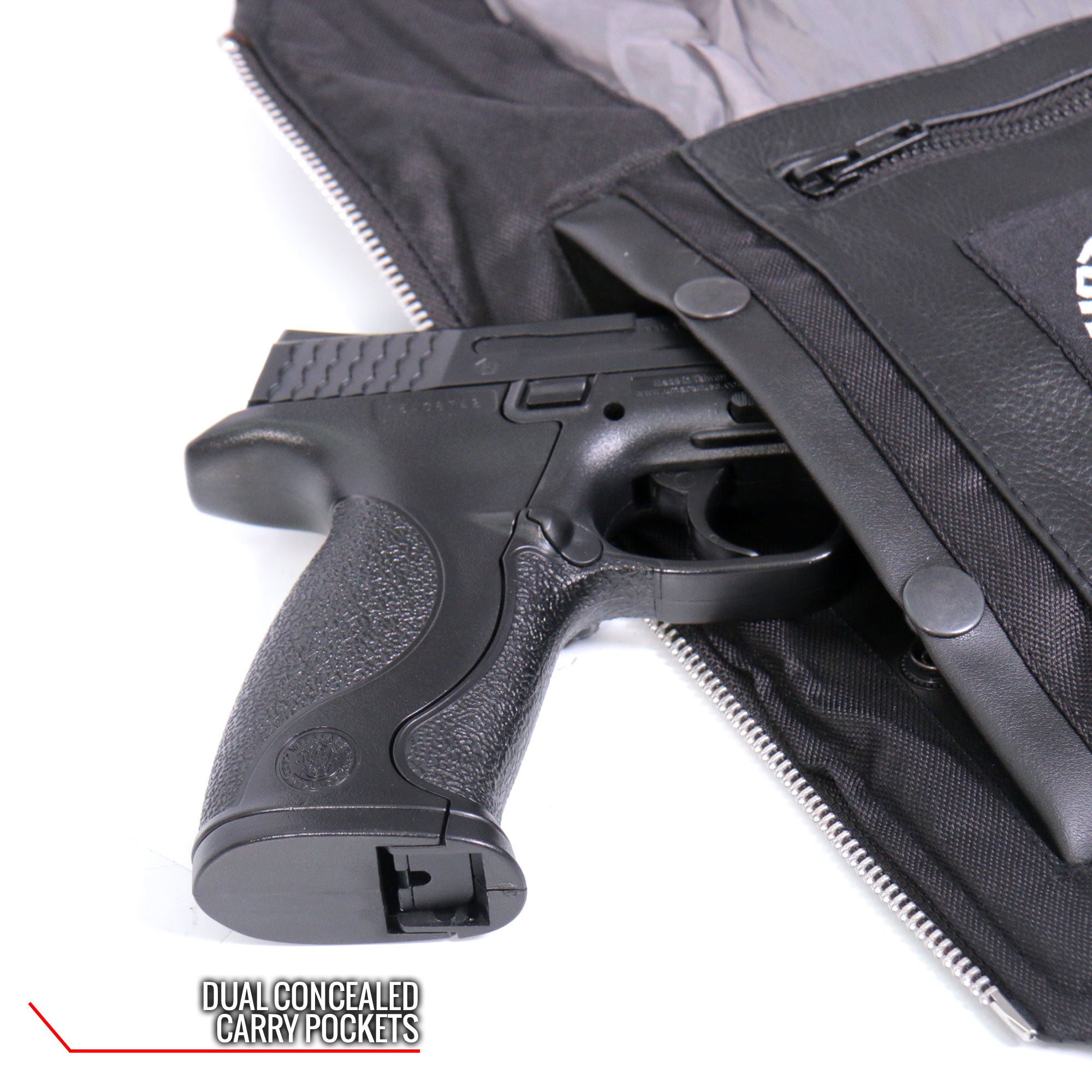 Hot Leathers VSL1016 Ladies Biker 'Rhinestone' Black Leather Motorcycle Vest