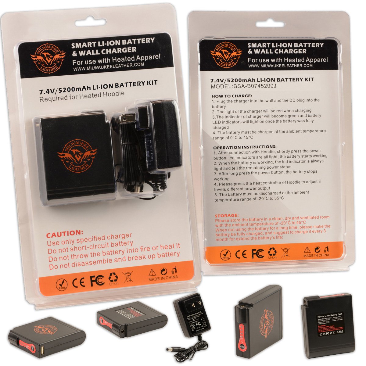 Milwaukee Leather MPL2713SET Women's Grey 'Heated' Zipper Front Hoodie (Battery Pack Included) - Milwaukee Leather Womens Heated Hoodies