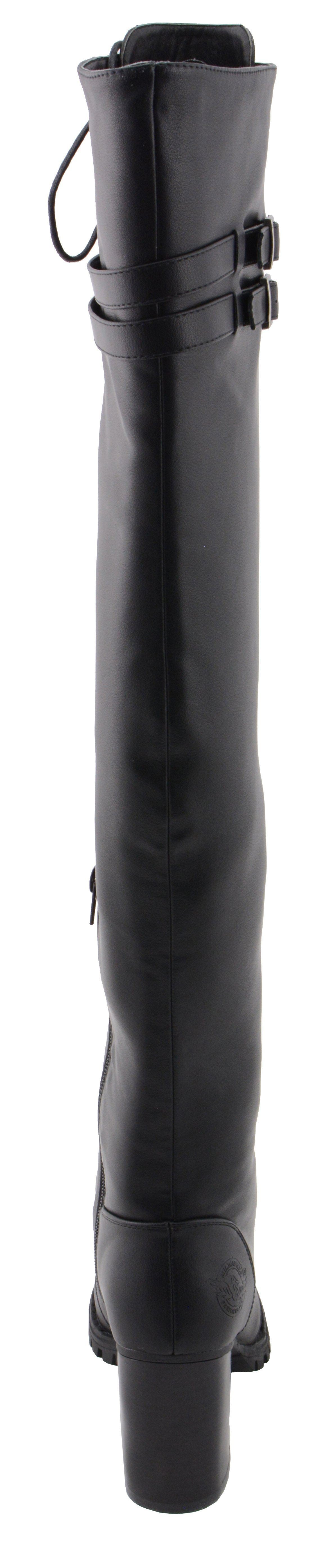 Milwaukee Performance MBL9424 Women's Black Above the Knee Boots with Lace-Up Closure