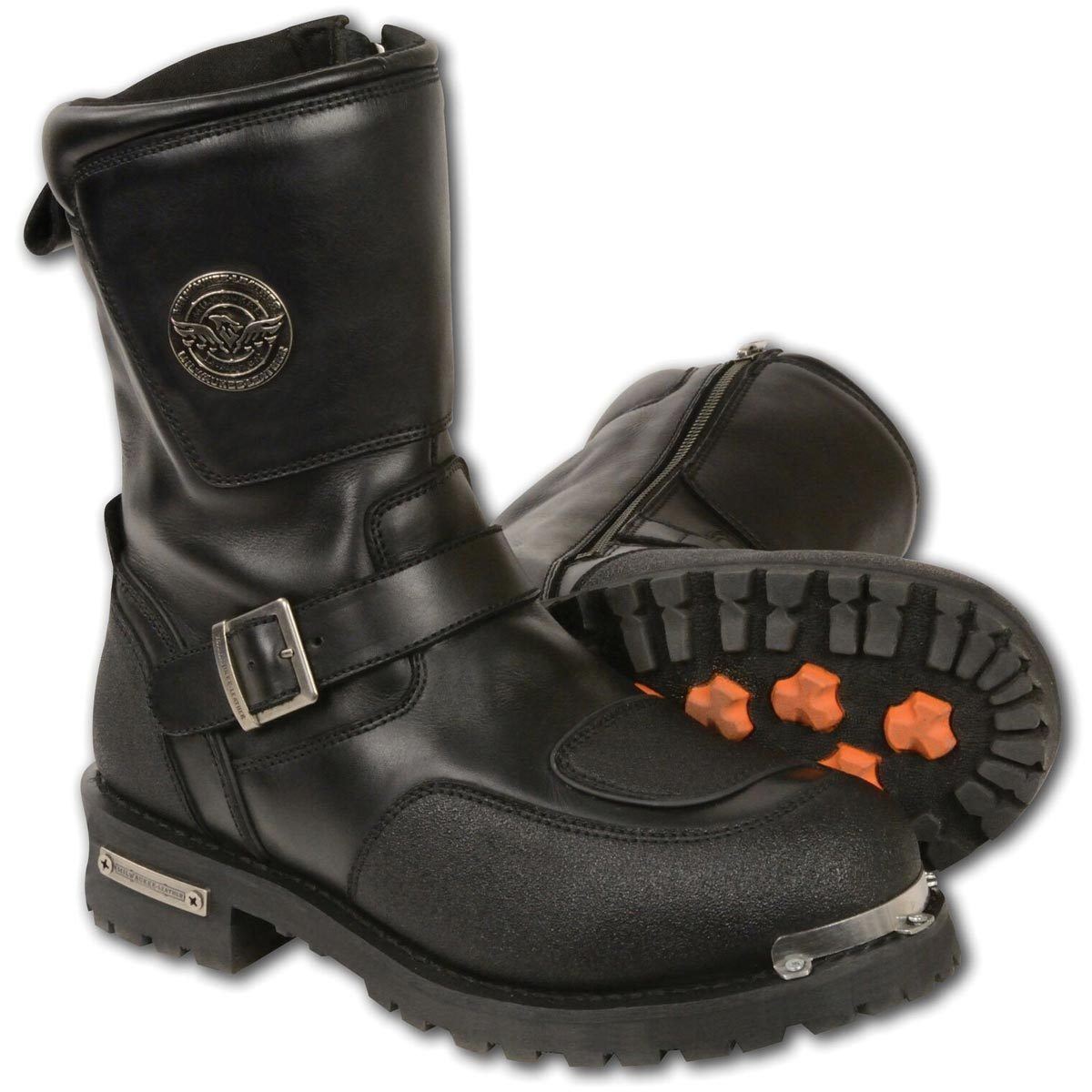 Milwaukee Leather Men’s Premium Leather Classic Engineer Motorcycle Riding Boots Collection