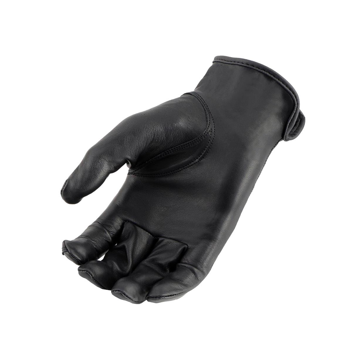 Milwaukee Leather MG7797 Women's Black Leather Motorcycle Rider Unlined Gloves w/ Cool-Tec Leather Treatement