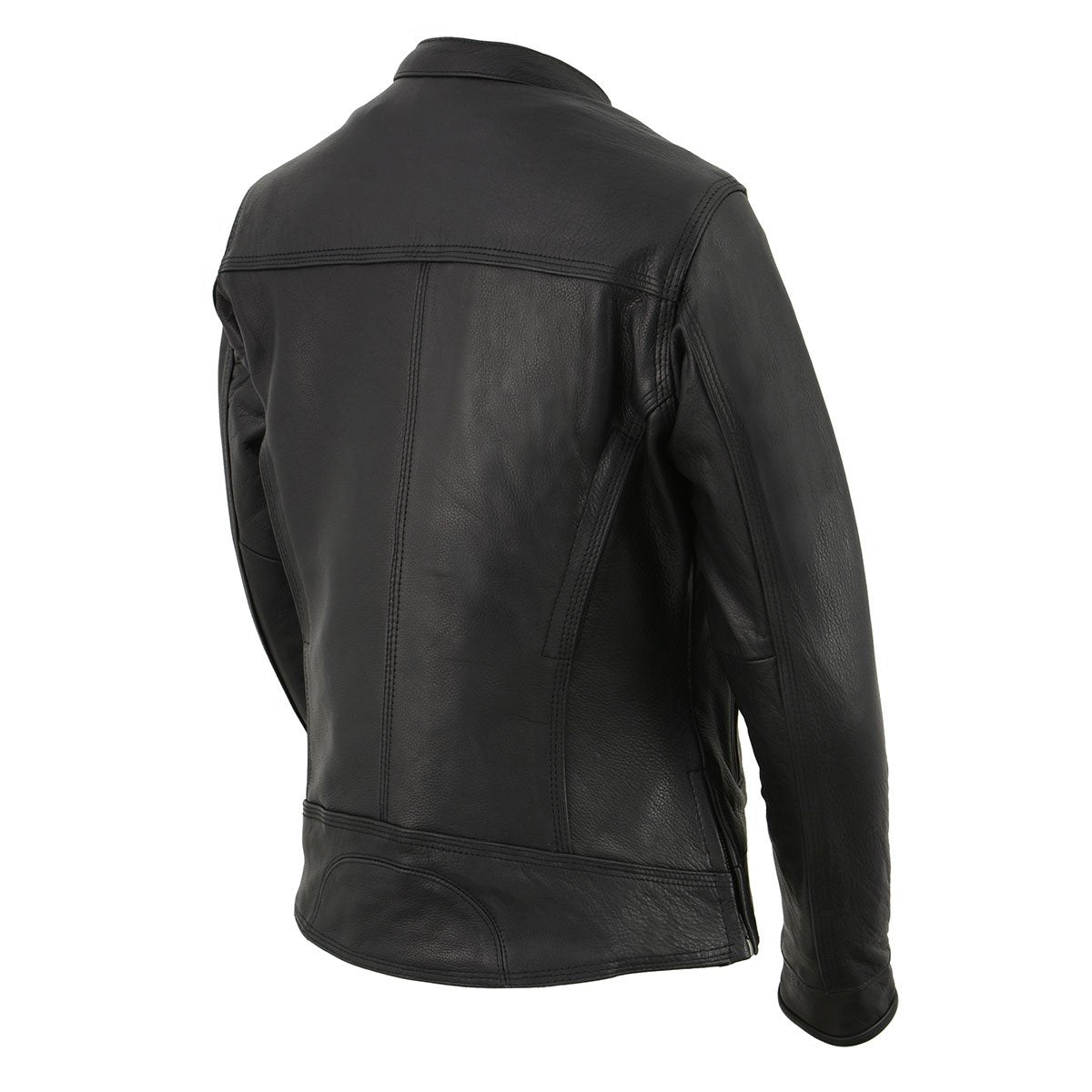 Milwaukee Leather MLL2551 Women's Black Vented Lightweight Leather Triple Stitch Scooter Jacket - Milwaukee Leather Womens Jackets