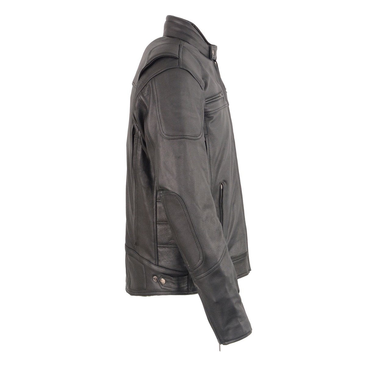 Milwaukee Leather MLM1513 Men's Black 'Heated' Vented Scooter Leather Jacket