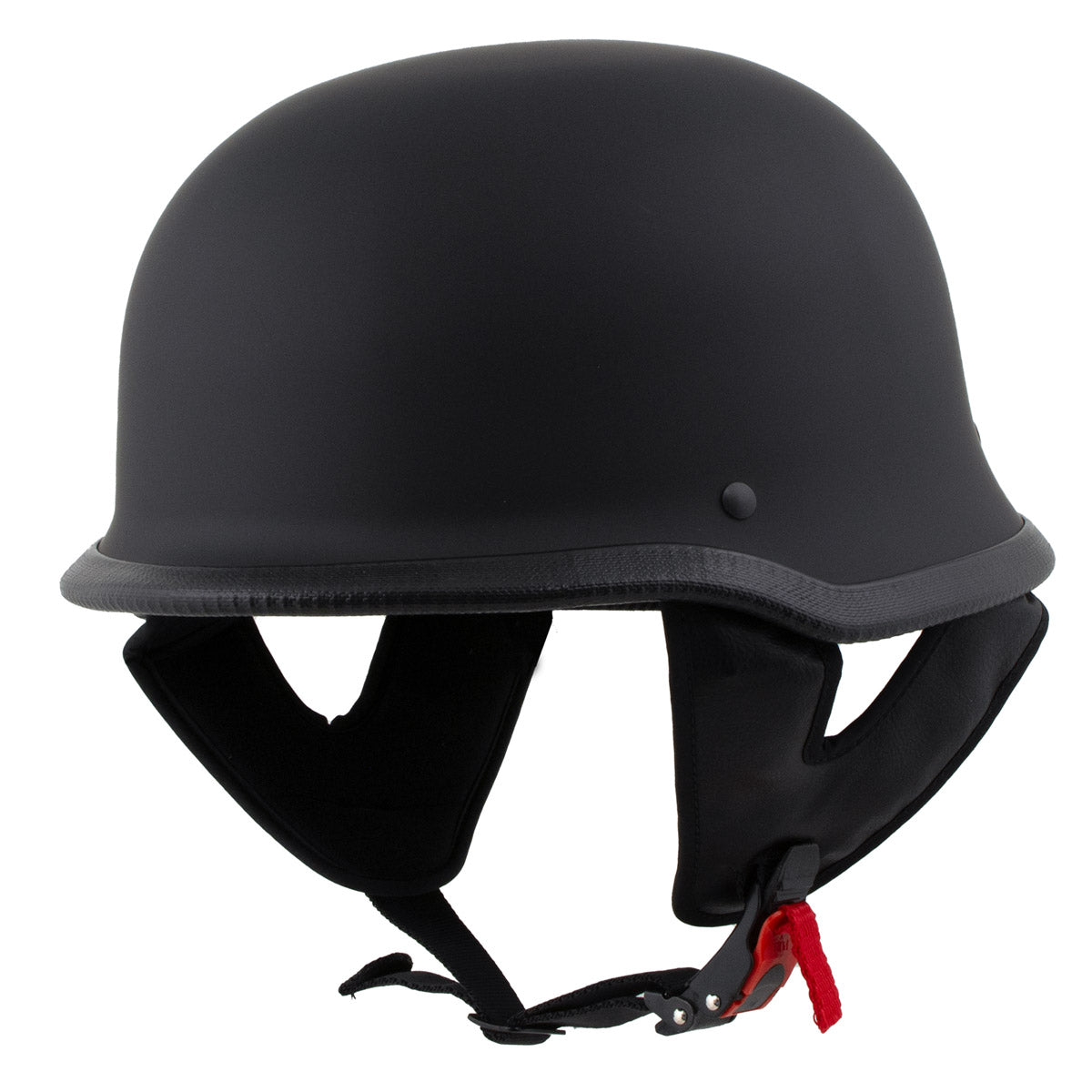 Milwaukee Helmets MPH9740DOT Motorrad DOT German Style Matte Black Half Face Motorcycle Helmet Biker - Flat Black / Medium Milwaukee Helmets MPH9740DOT Motorrad DOT German Style Matte Black Half Face Motorcycle Helmet Biker - Flat Black / Medium