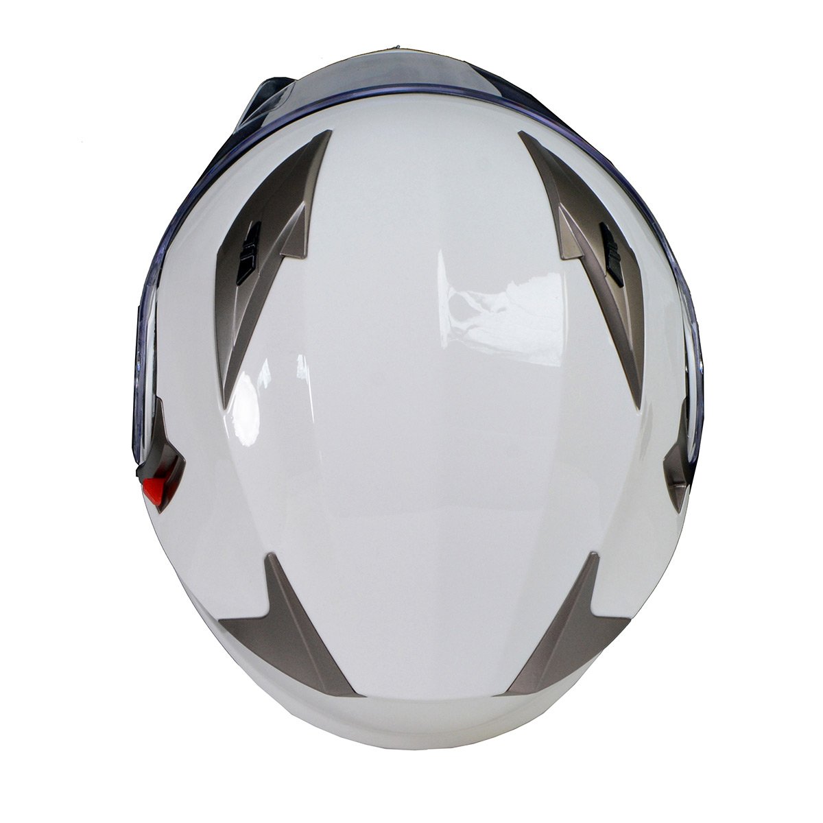 Milwaukee Helmets MPH9807DOT Ionized Gloss White Advanced Motorcycle Modular Helmet Biker w/ Drop Down Visor