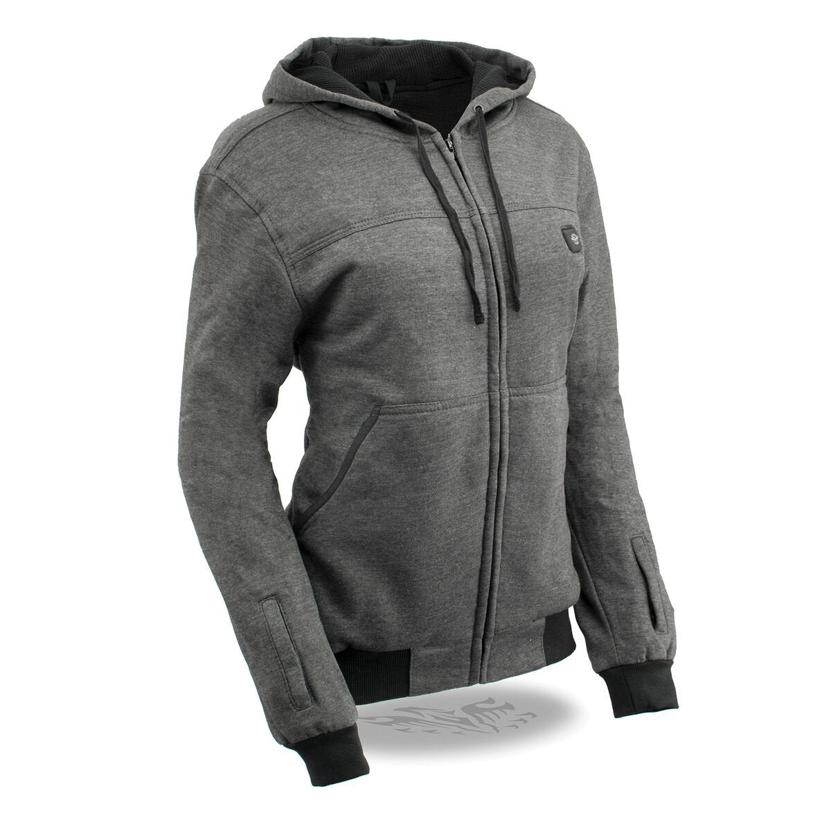 Milwaukee Leather MPL2717DUAL Women's Grey Hoodie with Heating Elements and Included Battery Pack - Milwaukee Leather Womens Heated Hoodies
