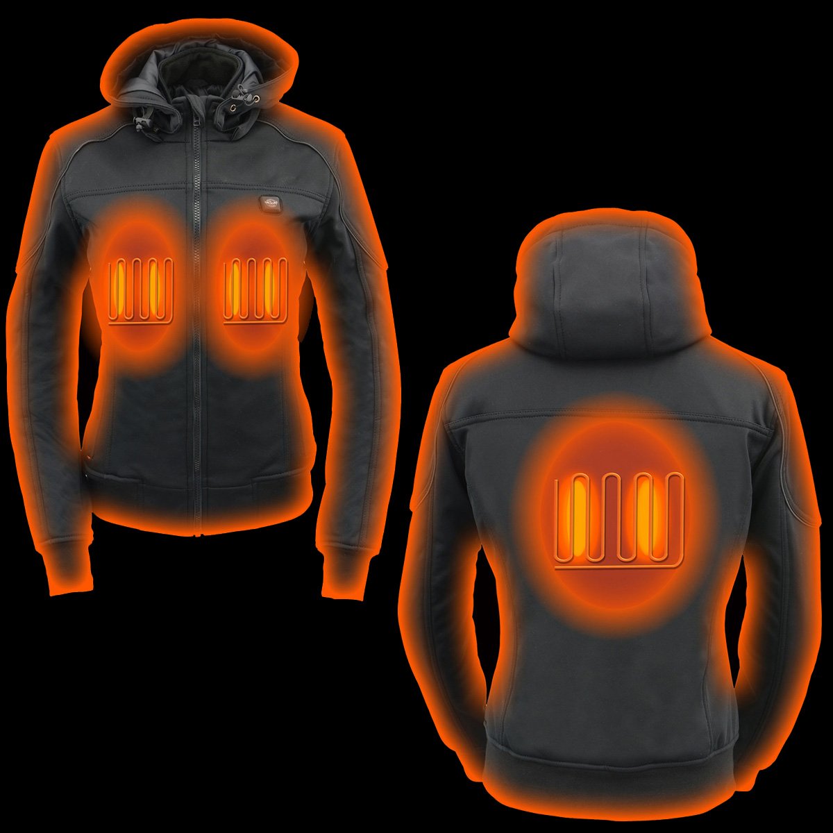 Milwaukee Performance MPL2761SET Women's Black 'Heated' Soft Shell Hooded Heated Jacket (Battery Pack Included)