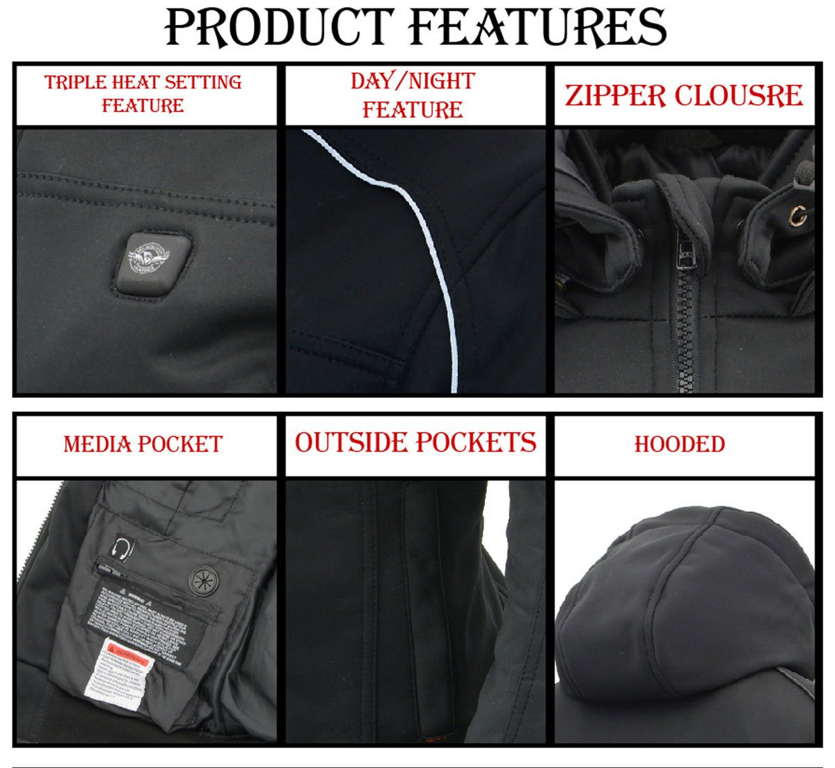 Milwaukee Performance MPL2761SET Women's Black 'Heated' Soft Shell Hooded Heated Jacket (Battery Pack Included)