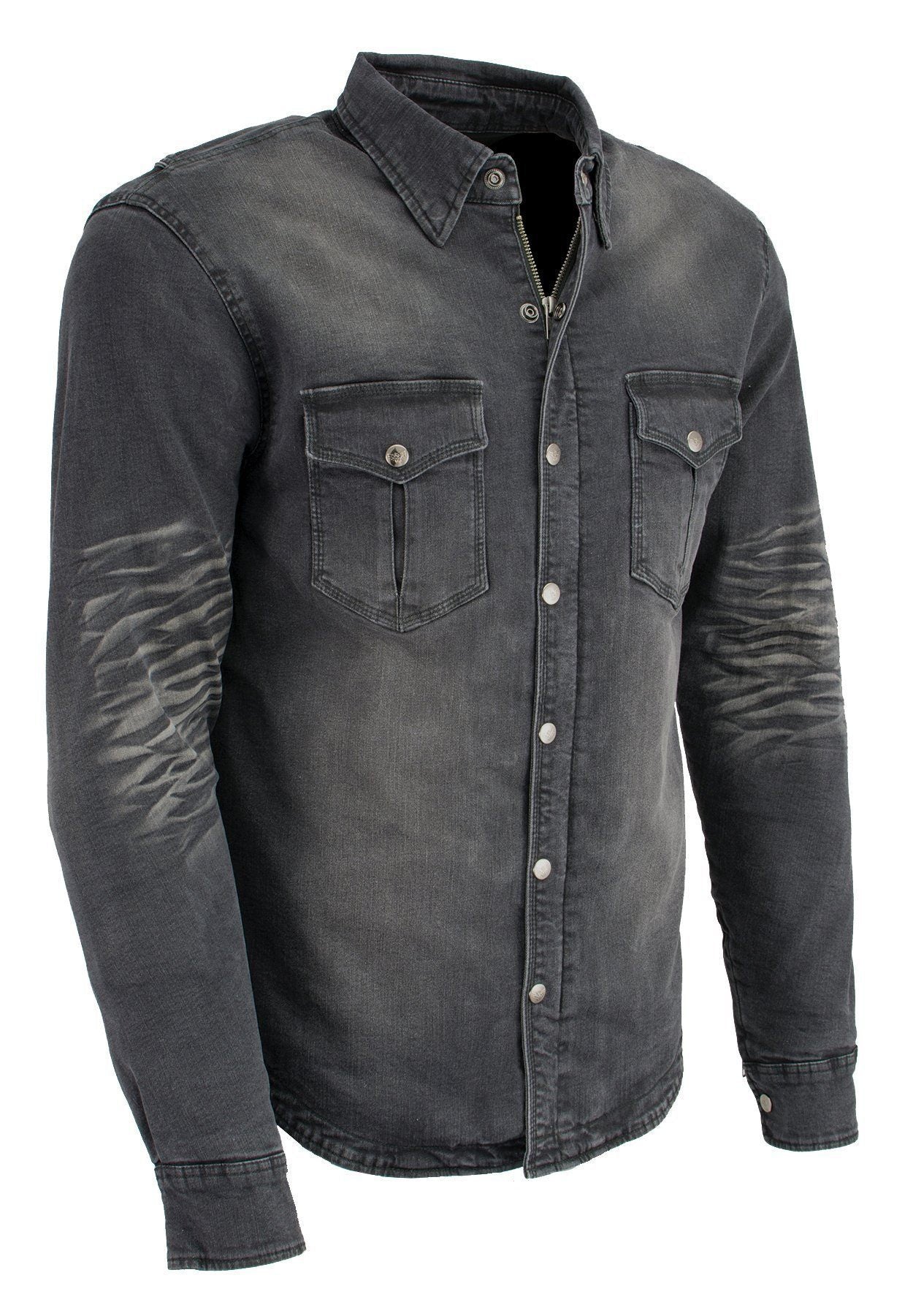 Milwaukee Performance MPM1620 Men's Armored Denim Biker Shirt with Aramid® by DuPont⢠Fibers