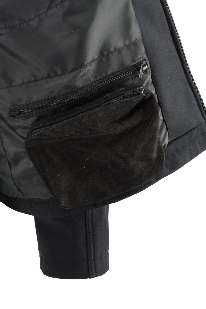 Milwaukee Leather MPM1762SET Men's Black 'Heated' Collarless Soft Shell Jacket (Battery Pack Included)