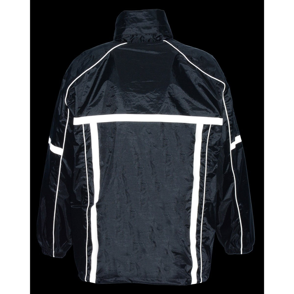 Milwaukee Performance MPM9510 Men's Black Water-Resistant Rain Suit with Hi Vis Reflective Tape - Milwaukee Performance Men's Rainsuits