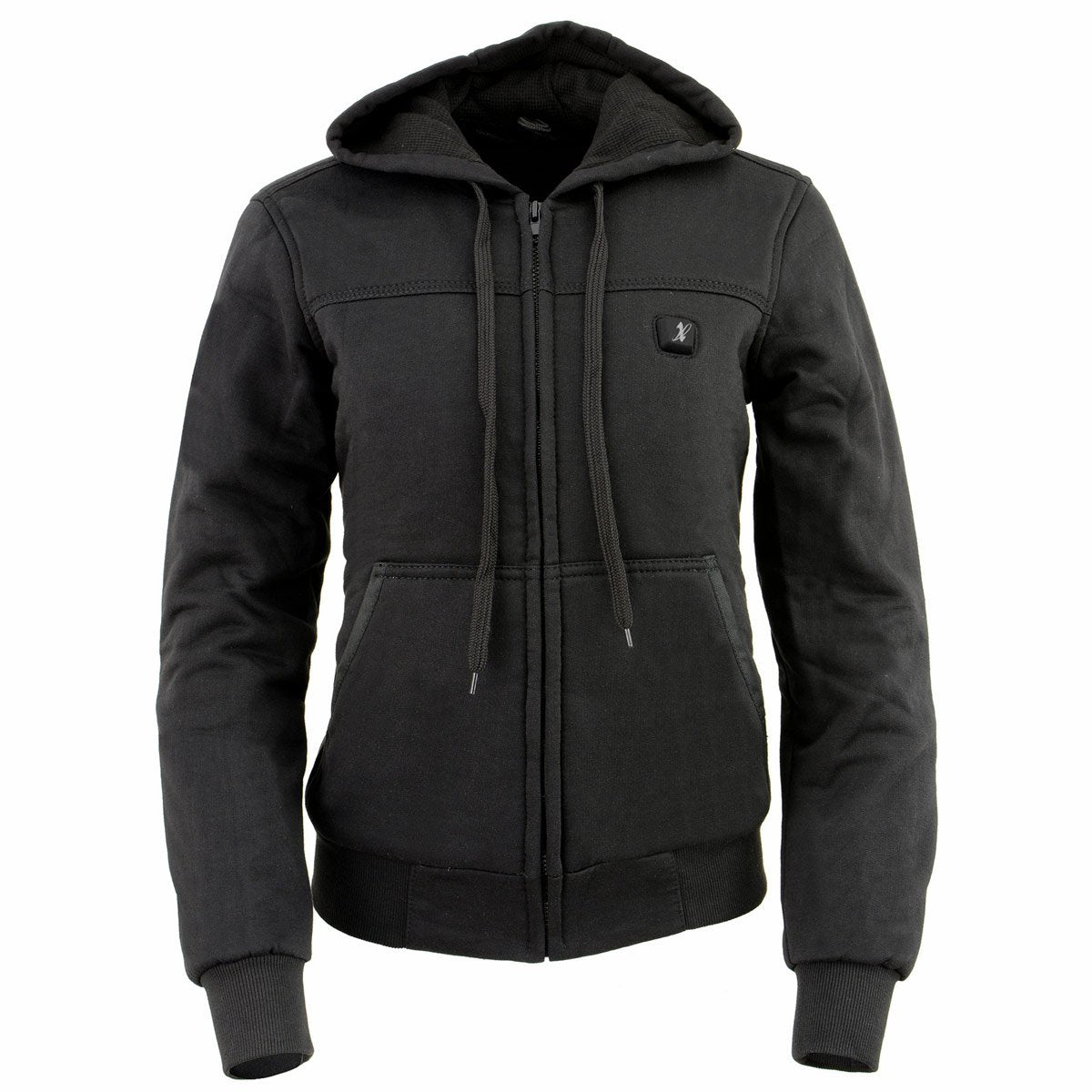 NexGen NXL2713SET Ladies 'Fiery' ‘Heated’ Black Hoodie (Rechargeable Battery Pack Included)