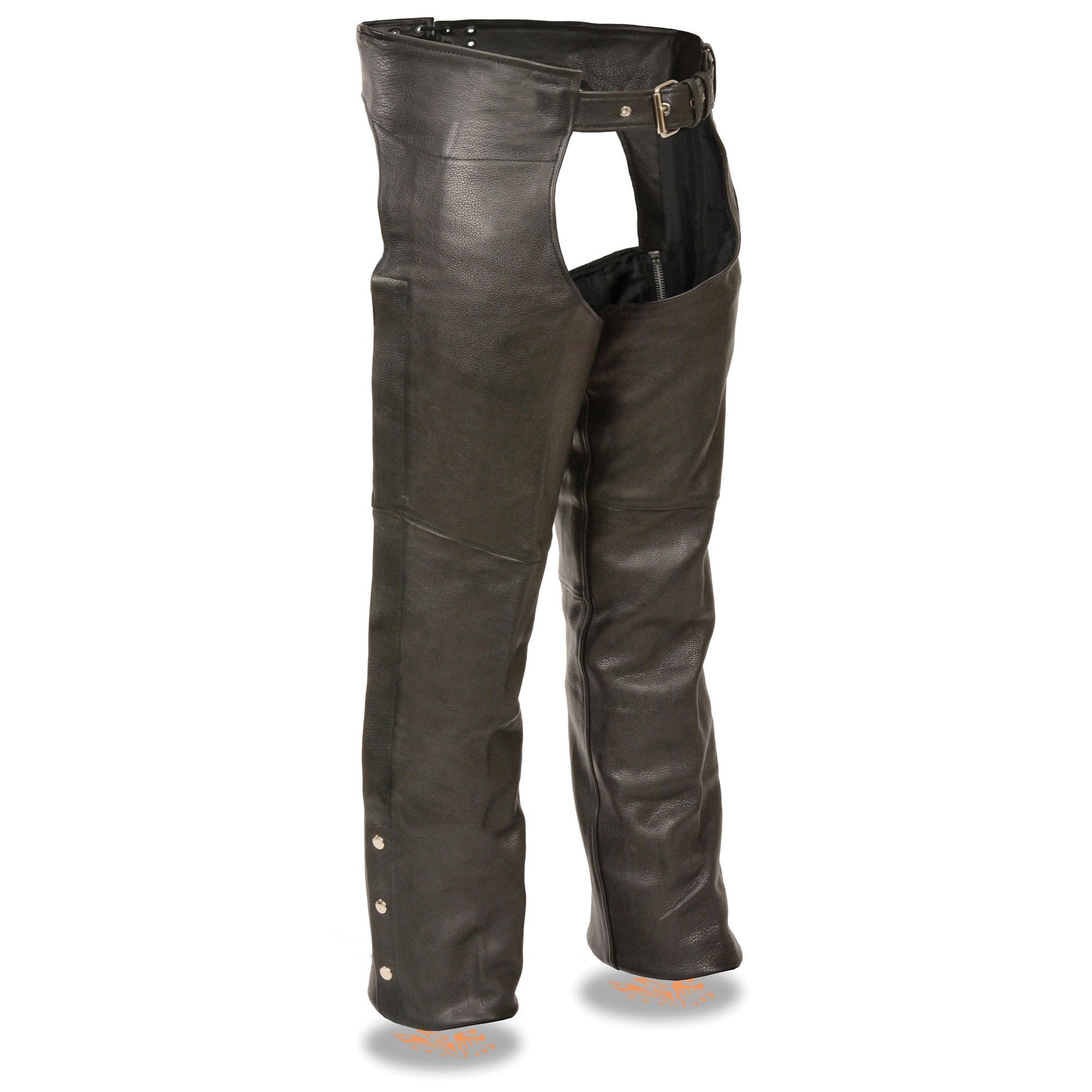 Hot Leathers Unisex Leather Chaps - Fully Lined Top Grain Naked Leather