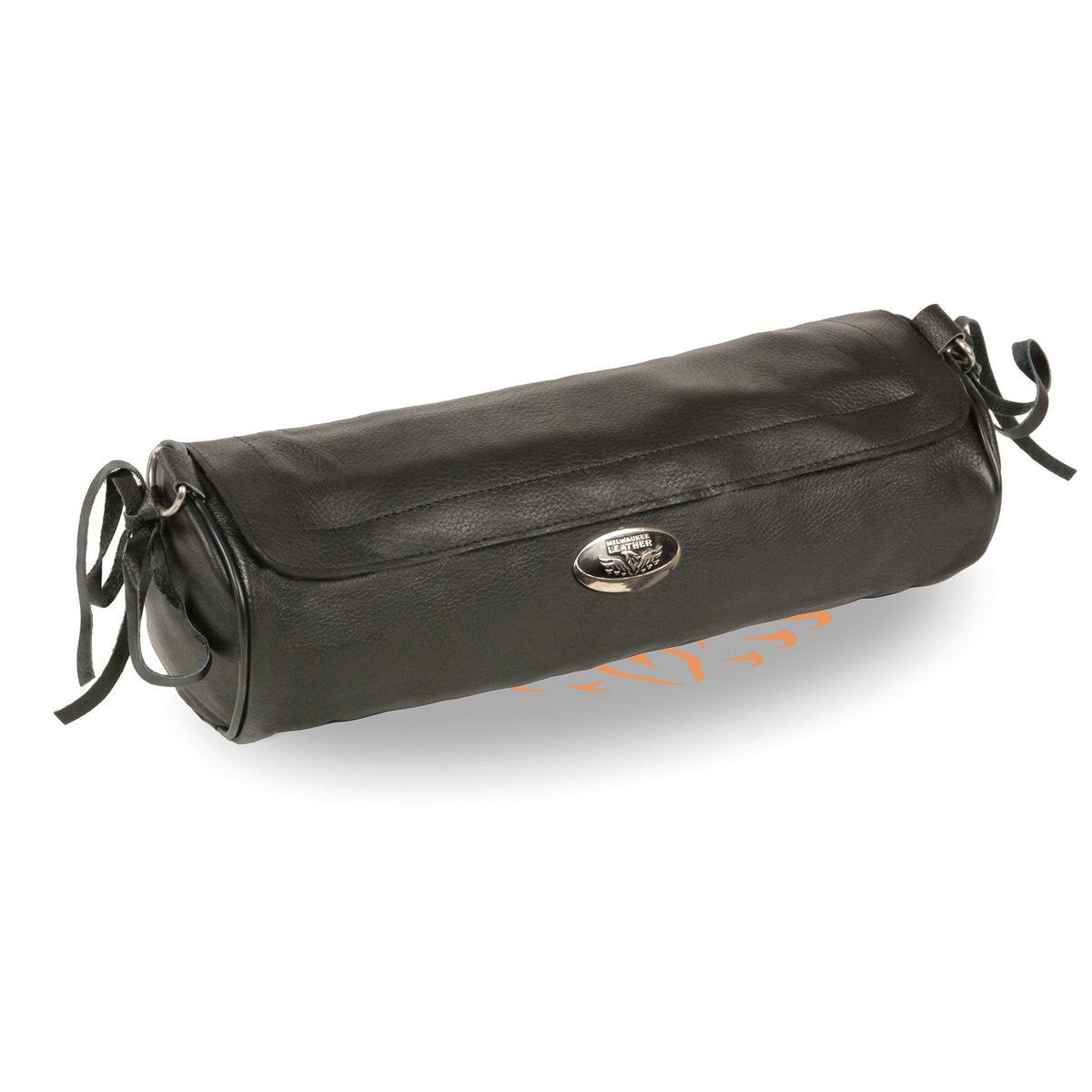 black leather backpack zippers moto Milwaukee Leather SH504 Black Soft Leather Extra Long Motorcycle Tool Pouch
