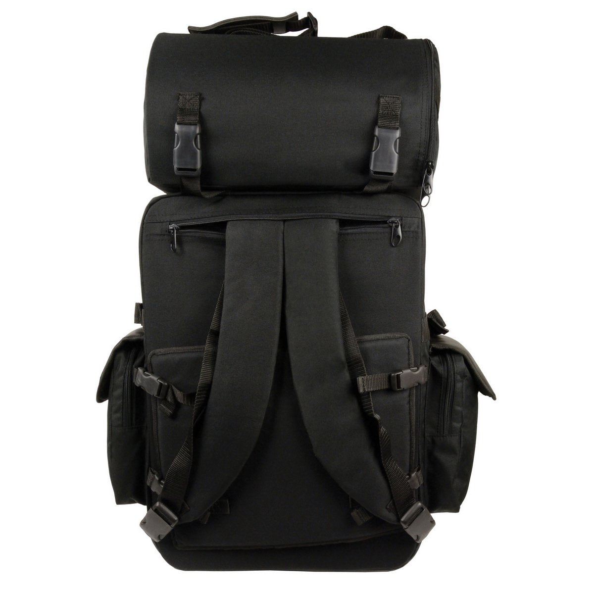 Milwaukee Leather SH606 Black Large Textile 2 Piece Sissy Bar Bag with Briefcase Pockets