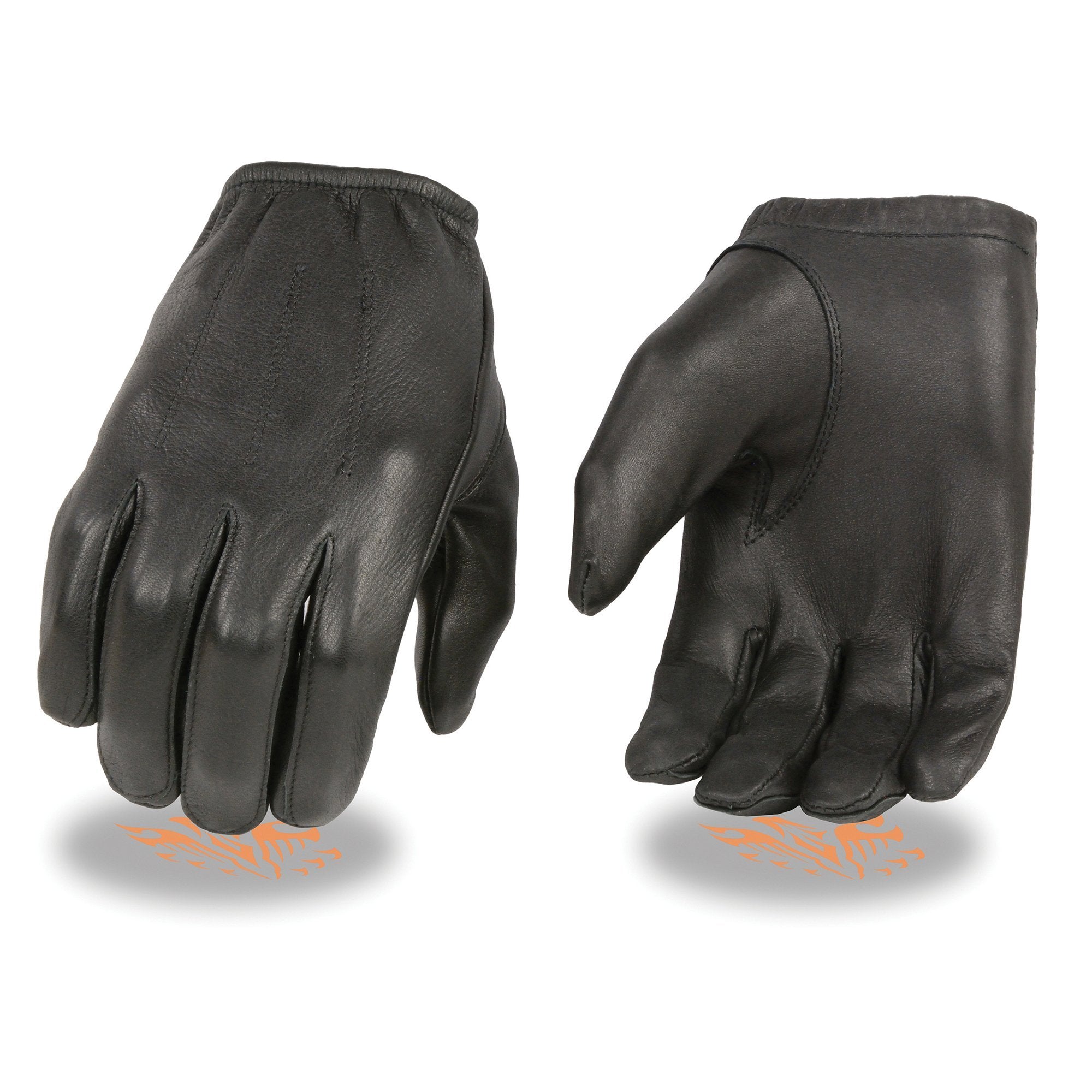 Milwaukee Leather SH887 Men's Black Short Wrist Deerskin Unlined Leather Gloves (Small)
