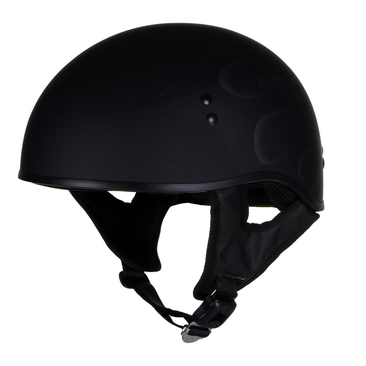 gmax 68s motorcycle helmet Hot Leathers T68 'Type-1' Flat Black Motorcycle DOT Skull Cap Helmet