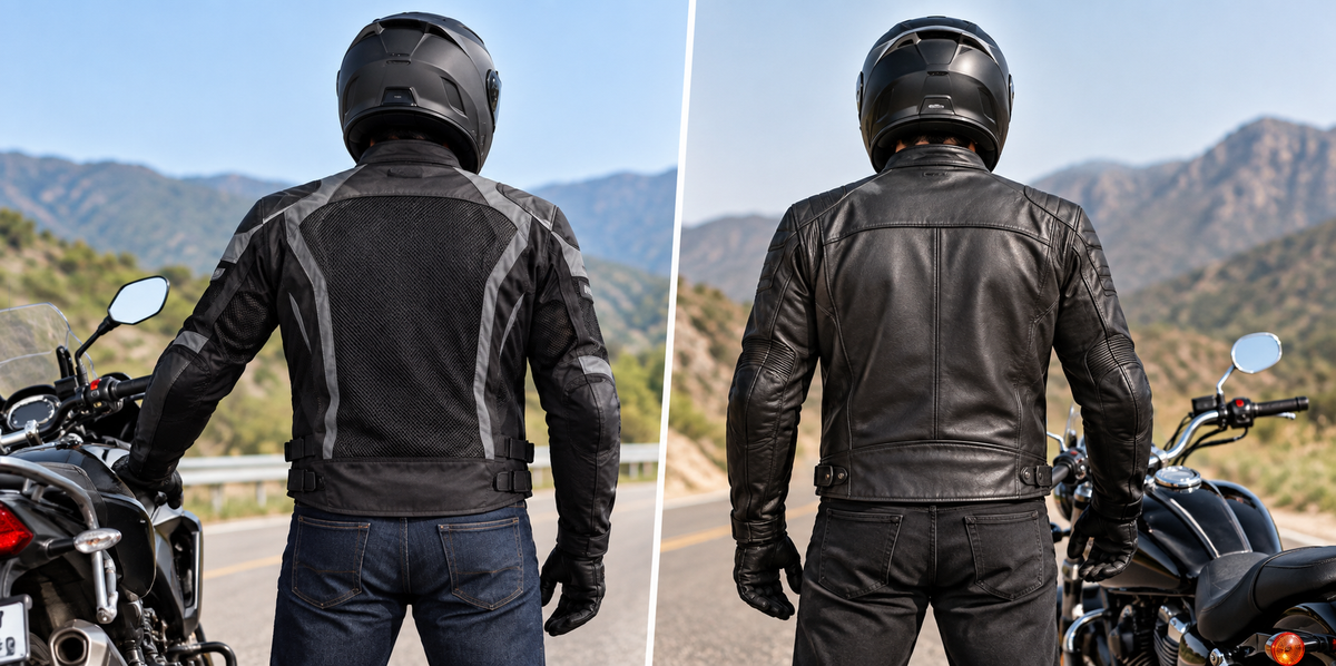 Mesh vs Leather Motorcycle Jackets: The Hot Weather Riding Guide 2026