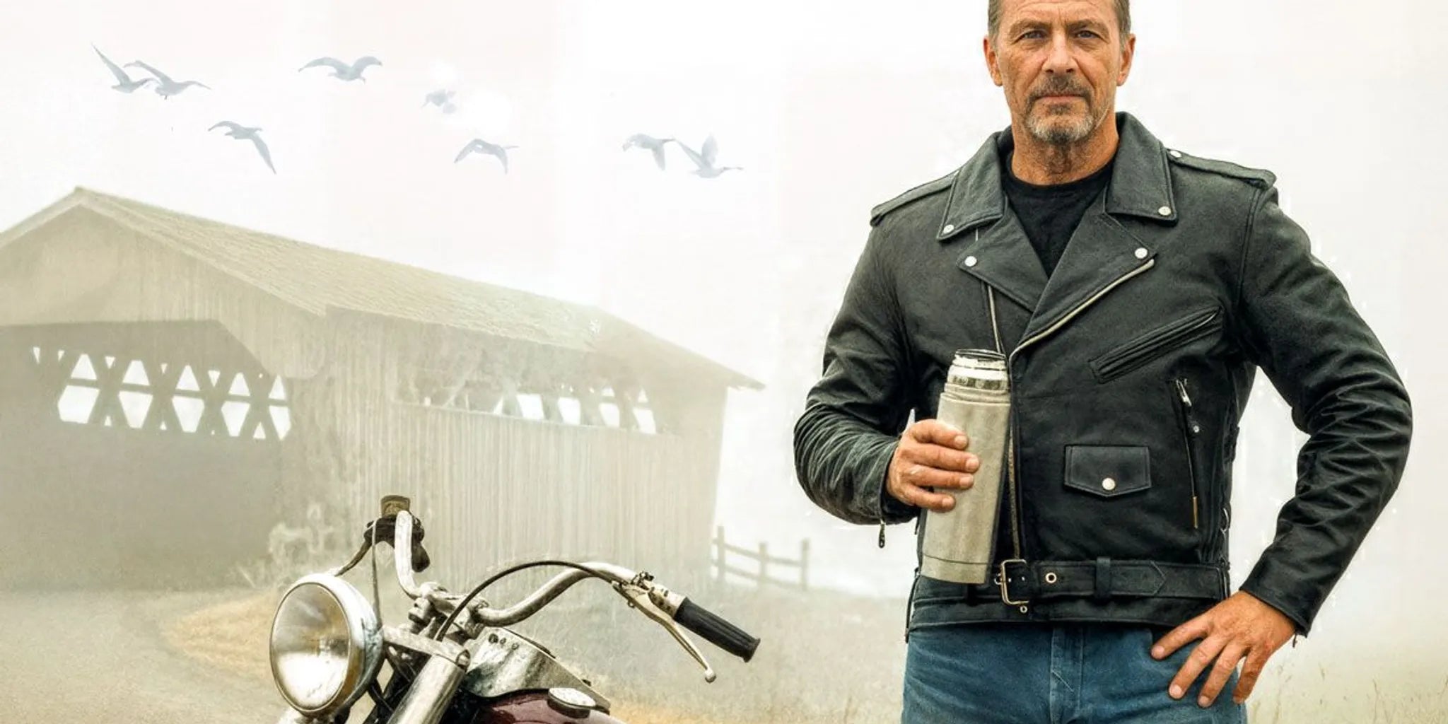 Hot Leathers JKM1002 Men's motorcycle leather jacket with zip-out lining, shown in black top-grain cowhide leather.