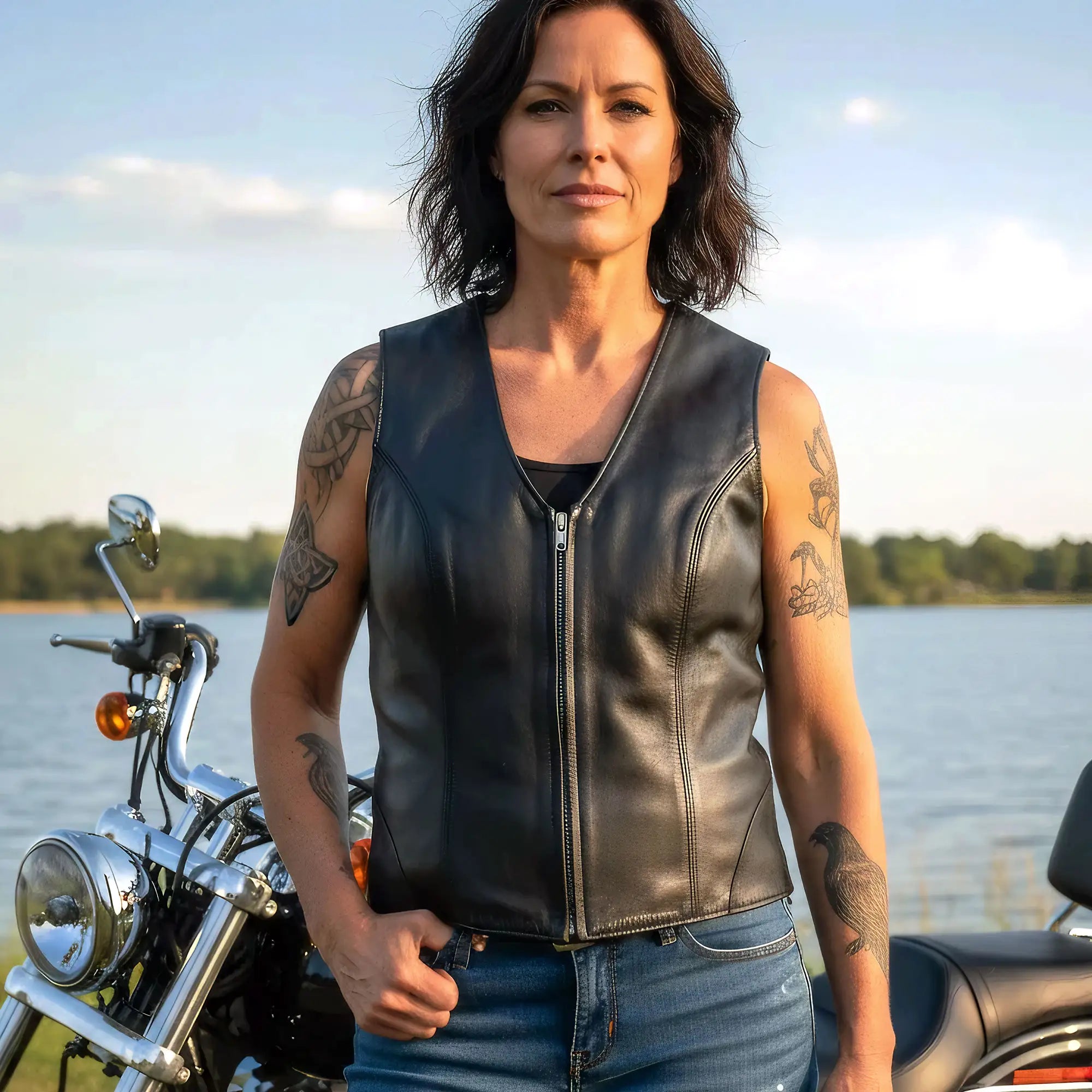 Ladies Leather Vests