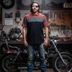 MMCC Men's Pit Stop Classic Mechanic Button Up Shirt - Dual Chest Pockets - Microfiber Panel - Rider Ready - MMC16009