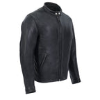 Milwaukee Leather USA MADE MLJKM5006 Men's Black Rumble Premium Leather Motorcycle Jacket