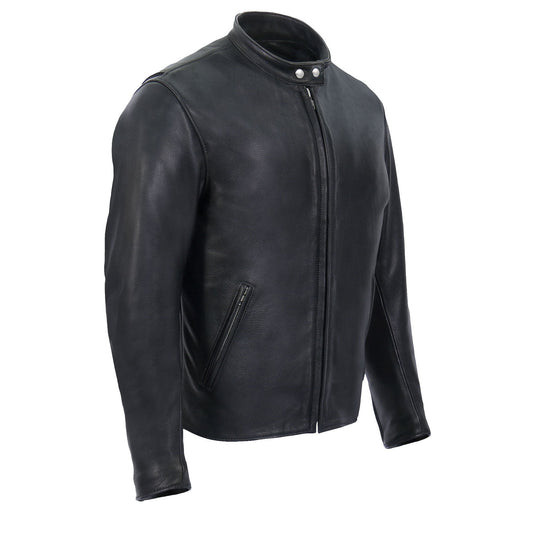 Milwaukee Leather USA MADE MLJKM5006 Men's Black Rumble Premium Leather Motorcycle Jacket