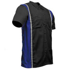 Milwaukee Motorcycle Clothing Co. Men’s Blk/Blue Mechanic Work Shirt – w / Reflective Strip, Rider‑Built MDM11609