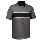 MMCC Men's Hardline Classic Mechanic Shirt - 100% Cotton w/ Microfiber Panel - Chest Pocket