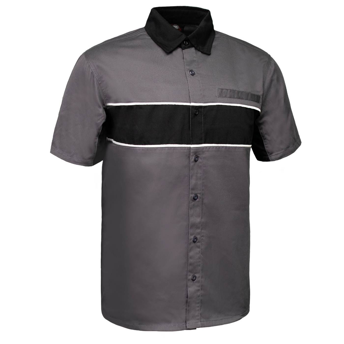 MMCC Men's Hardline Classic Mechanic Shirt - 100% Cotton w/ Microfiber Panel - Chest Pocket