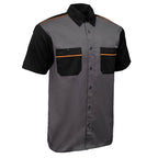 MMCC Men’s SwitchGear Mechanic Work Shirt - Short Sleeve Button Up Shop - 50/50 Cotton Poly Blend - MDM11654