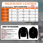Milwaukee Leather MLM1612 Men's Distressed Grey Casual Biker Rider Leather Shirt w/ Vintage 5 Cent Buffalo Buttons