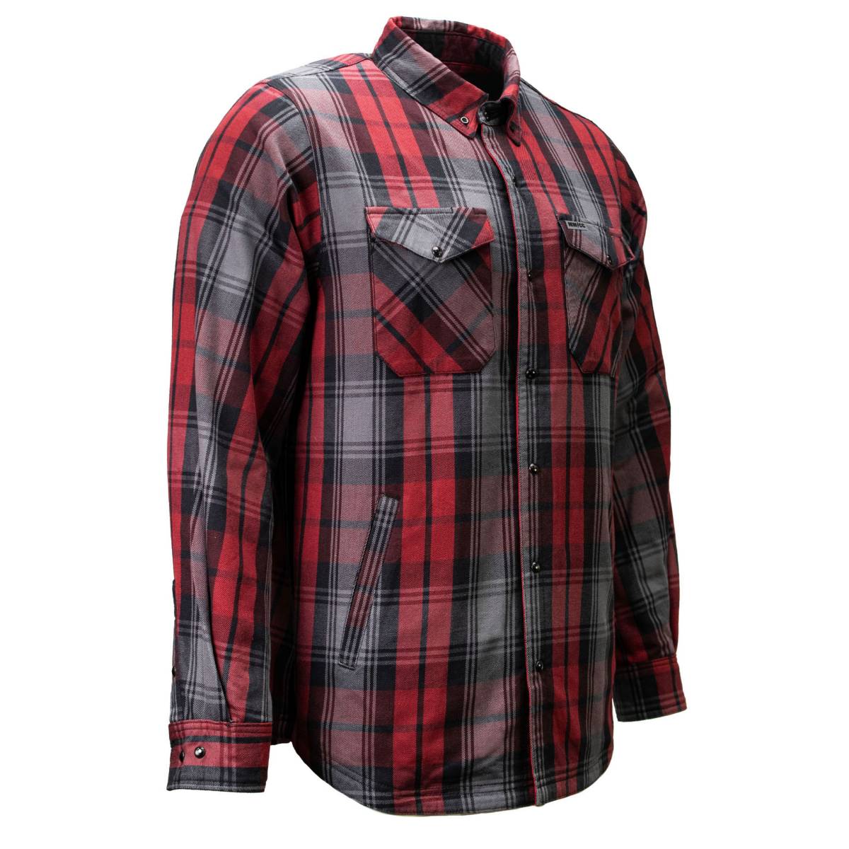 MMCC Men's Ricochet Reversible Flannel Shirt - 100% Cotton Snap Front Plaid w/ Chest and Hand Pockets - MNG11803