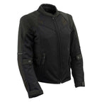 Milwaukee Leather Women's Be Cool Black Textile Motorcycle Jacket w/ CE Armor - MPL22705